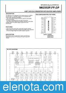 Mitsubishi M62352P datasheet