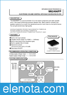 Mitsubishi M62496FP datasheet