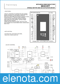 Mitsubishi M63010FP datasheet