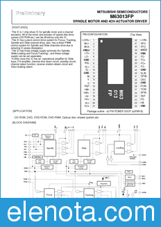 Mitsubishi M63013FP datasheet