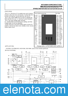 Mitsubishi M63023FP datasheet