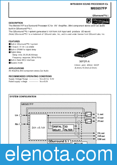 Mitsubishi M65857FP datasheet