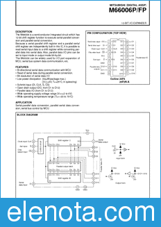 Mitsubishi M66006FP datasheet