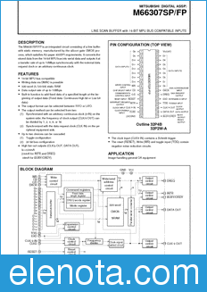 Mitsubishi M66307FP datasheet