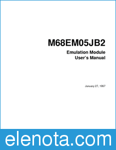 Motorola M68EM05JB2UM datasheet