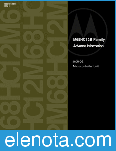 Motorola M68HC12B datasheet