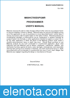 Motorola M68HC705E6PGMR datasheet