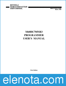 Motorola M68HC705SR3PGMR datasheet