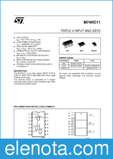 STMicroelectronics M74HC11B1R datasheet