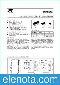 STMicroelectronics M74HC137B1R datasheet