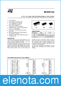 STMicroelectronics M74HC154B1R datasheet