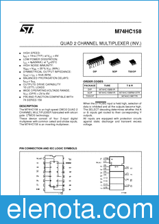 STMicroelectronics M74HC158B1R datasheet