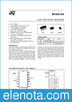 STMicroelectronics M74HC164B1R datasheet