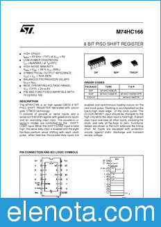 STMicroelectronics M74HC166B1R datasheet