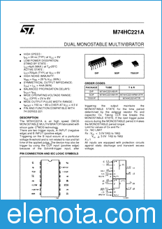 STMicroelectronics M74HC221AB1R datasheet