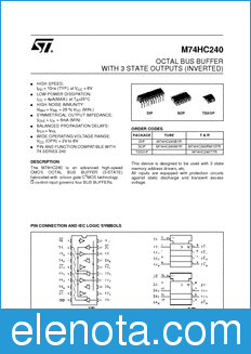 STMicroelectronics M74HC240B1R datasheet