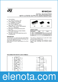 STMicroelectronics M74HC241 datasheet