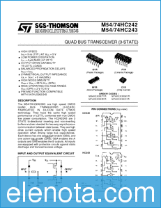 SGS (STMicroelectronics) M74HC242 datasheet