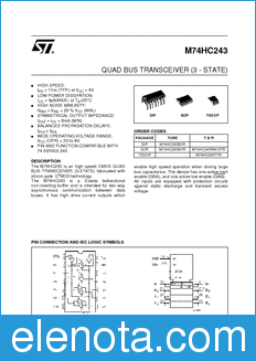 STMicroelectronics M74HC243B1R datasheet