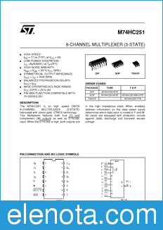 STMicroelectronics M74HC251B1R datasheet