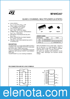 STMicroelectronics M74HC257B1R datasheet