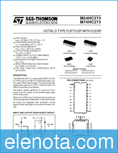 SGS (STMicroelectronics) M74HC273 datasheet