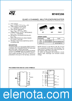 STMicroelectronics M74HC298B1R datasheet