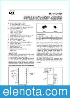 STMicroelectronics M74HC4851M1R datasheet