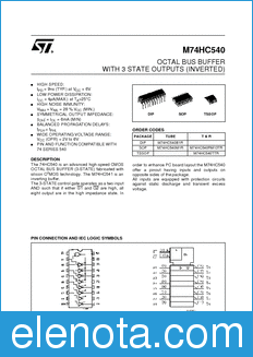STMicroelectronics M74HC540 datasheet