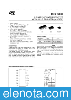 STMicroelectronics M74HC593B1R datasheet