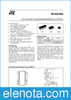STMicroelectronics M74HC698B1R datasheet