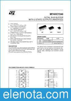 STMicroelectronics M74HC7240B1R datasheet
