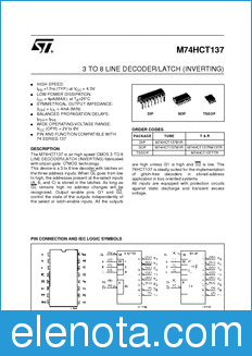 STMicroelectronics M74HCT137B1R datasheet