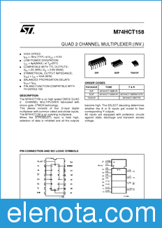 STMicroelectronics M74HCT158B1R datasheet