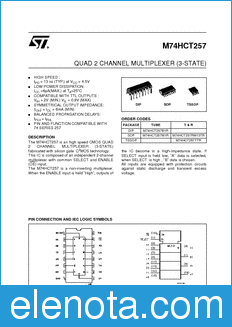 STMicroelectronics M74HCT257M1R datasheet