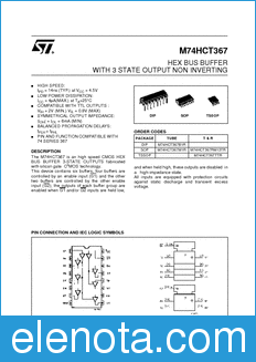 STMicroelectronics M74HCT367B1R datasheet