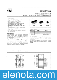 STMicroelectronics M74HCT540B1R datasheet