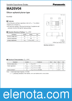 Panasonic MA2SV04 datasheet