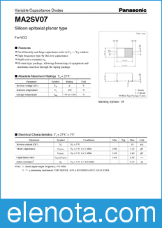 Panasonic MA2SV07 datasheet