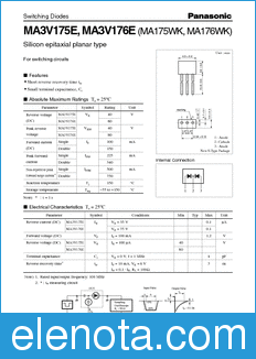 Panasonic MA3V175E datasheet