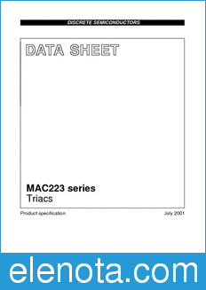 Philips MAC223 datasheet