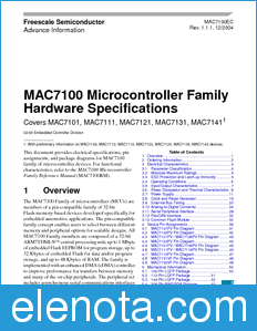 Freescale MAC7100EC datasheet