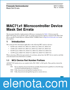 Freescale MAC7101MSE1 datasheet