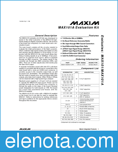 Maxim MAX101AEVKIT datasheet