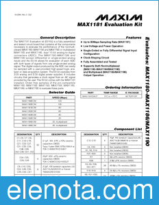 Maxim MAX1181EVKIT datasheet