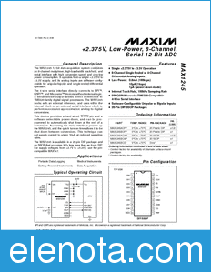 Maxim MAX1245 datasheet