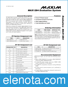 Maxim MAX1284EVSYSTEM datasheet