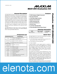 Maxim MAX1294EVKIT datasheet