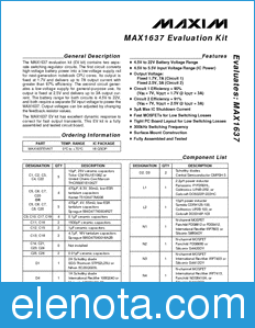Maxim MAX1637EVKIT datasheet