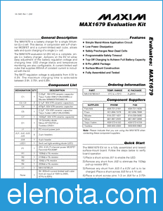 Maxim MAX1679EVKIT datasheet